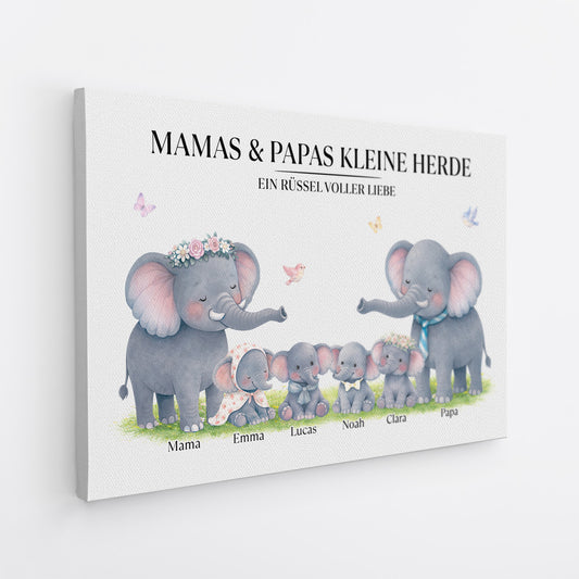 8168CGE1 mamas papas kleine herde ein russel voller liebe personalisierte geschenke familie_ leinwand 8168cnvmi_2