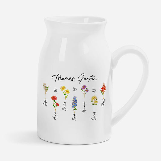 8171OGE1 mamas garten personalisiertes geschenk garten vase mama oma keramik schmetterling lineart 8171o8v5a