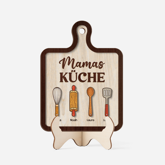 8176QGE1 mamas kuche personalisiertes geschenk holzaufsteller mamaoma 8176qcxma