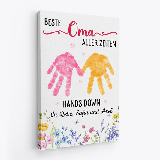 8177CGE2 beste mama aller zeiten handabdruck personalisiertes geschenk leinwand mama oma 8177cnpaa