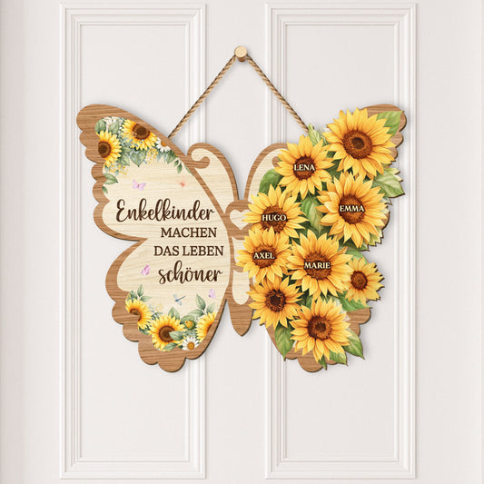 8251QGE2 enkelkinder machen das leben grossartig personalisiertes geschenk holzschild oma mama 8251qnyza