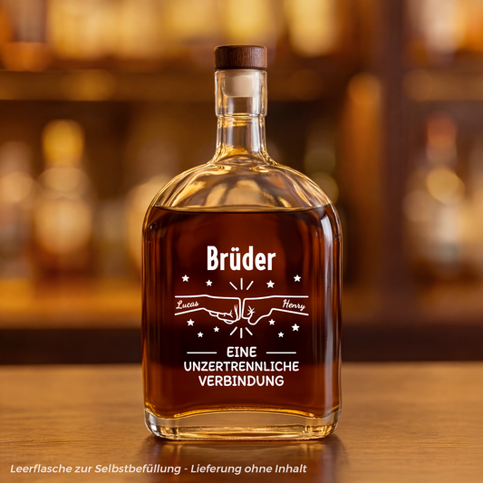 8255AGE1 eine unzertrennliche verbindung personalisiertes geschenk whiskyflasche schwester bruder 8255aiah5e