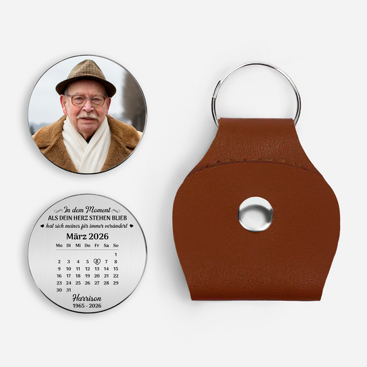 8260AGE1 in dem moment als dein herz stehen blieb personalisiert_e trauergeschenke pocket hug schlusselanhanger foto mama papa 8260ajchhb