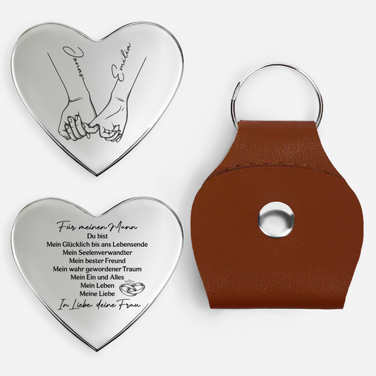 8265AGE1 vom ersten kuss bis in den tod personalisierte paar geschenke herz pocket hug schlusselanhanger 8265ajsfng