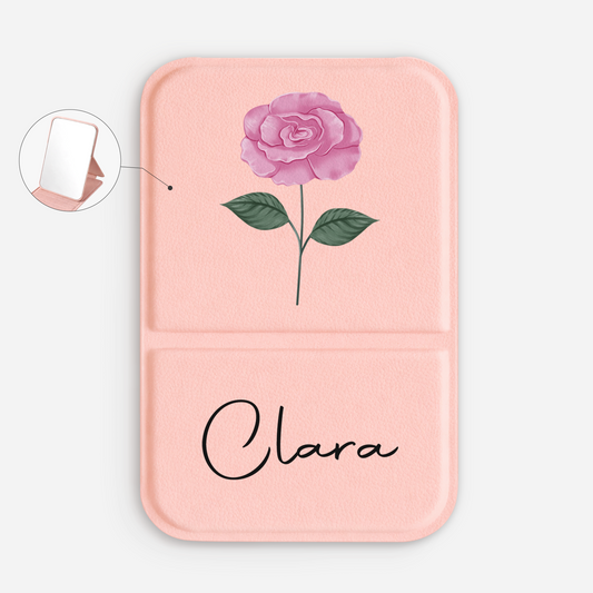 8310AGE1 name _ blume personalisiertes geschenk garten taschenspiegel frauen 8310ajsf5a
