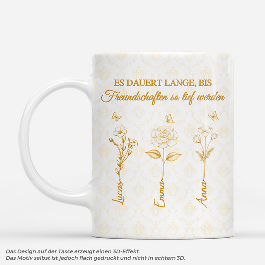8336MGE1 3d druck effekt es dauert lange bis freundschaften so tief werden personalisierte geschenke beste freundin tassen gold 8336msxzf