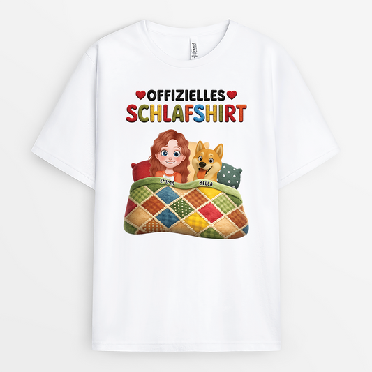 8350AGE1 3d druck effekt offizielles schlafshirt hund personalisierte hunde geschenke t shirt cartoon 8350achmc