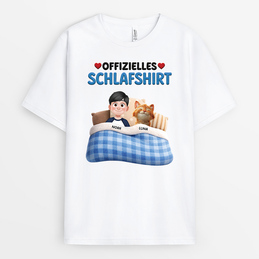 8350AGE1 3d druck effekt offizielles schlafshirt katze personalisierte geschenke katze t shirt cartoon 8350achmd
