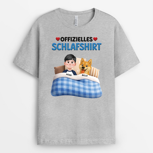 8350AGE2 3d druck effekt offizielles schlafshirt hund personalisierte hunde geschenke t shirt cartoon 8350achmc