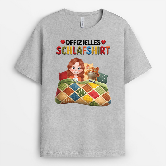 8350AGE2 3d druck effekt offizielles schlafshirt katze personalisierte geschenke katze t shirt cartoon 8350achmd