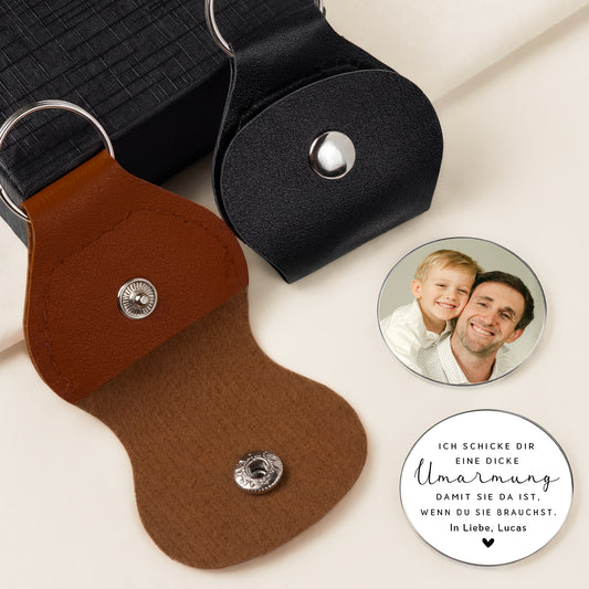 8406AGE2 ich schicke dir eine dicke umarmung personalisierte geschenke foto pocket hug schlusselanhanger papa mama 8406aj8pta