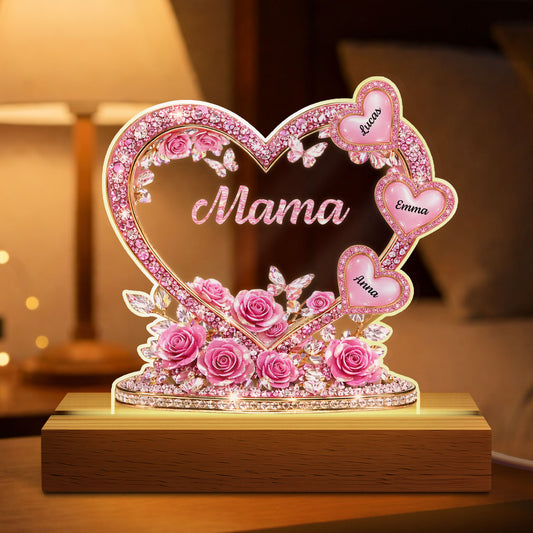 8422LGE1 3d druck effekt mama grosses herz blumen personalisiertes geschenk nachtlicht_ mama oma 8422lcvwa
