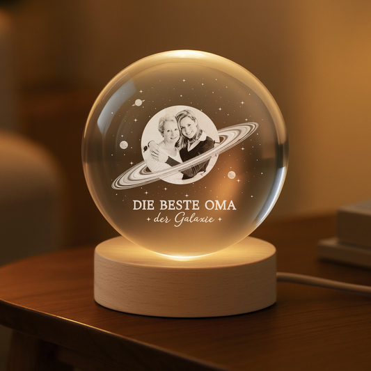 8459LGE2 beste mama im universum personalisierte geschenke foto kristallkugel mama oma 8459lnhwa