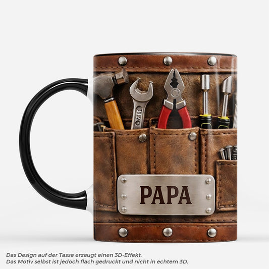 8479MGE1 3d druck effekt papas werkstatt personalisiertes geschenk opa papa tasse braun 8479m6cwb