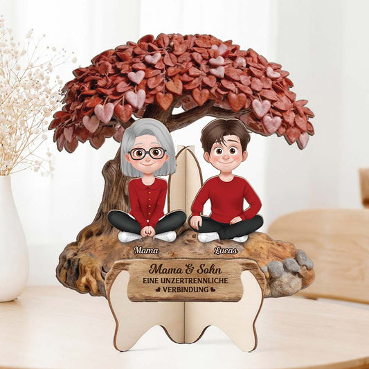 8503QGE2 mama tochter eine unzertrennliche verbindung holzaufsteller personalisiert 8503qslza1