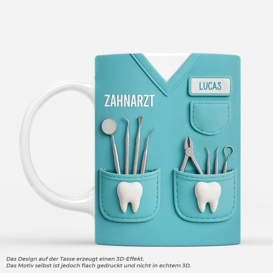 8541MGE1 3d druck effekt zahnarztzahnarztin personalisiertes geschenk tasse fur manner frauen 8541msp5b