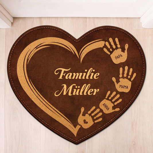 8577AGE1 3d druck effekt familie handabdruck personalisierte geschenke familie fussmatte unregelmassige form 8577adncwi