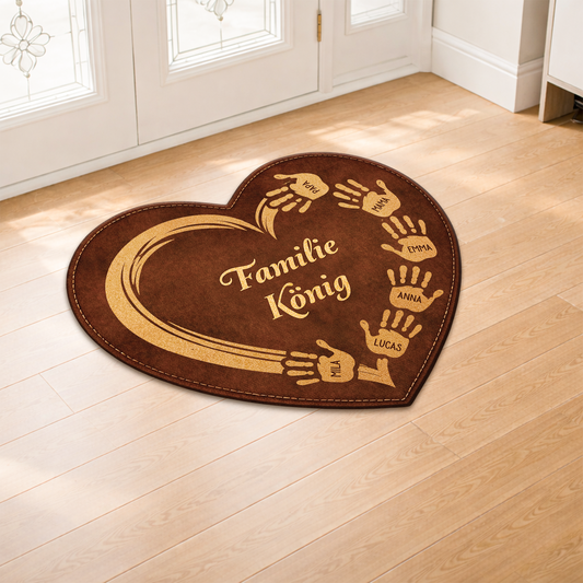 8577AGE2 3d druck effekt familie handabdruck personalisierte geschenke familie fussmatte unregelmassige form 8577adncwi