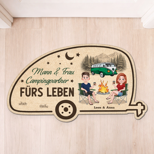 8615AGE1 zuhause ist wo man parkt personalisiert_e paar geschenke fussmatte camping unregelmassige form 8615adtfhg