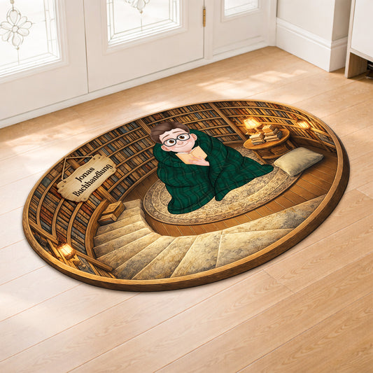 8679AGE2 3d druck effekt kleine bibliothek personalisiert_e geschenke fur leseratten_ frauen manner unregelmassige form fussmatte 8679adcqna