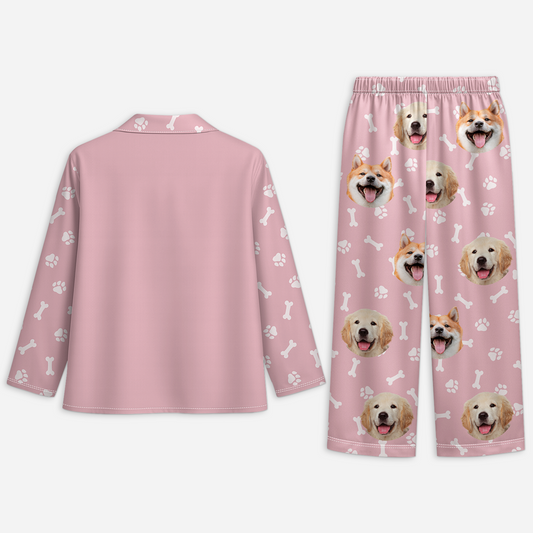 8714VGE2 hund pfoten personalisierte geschenke foto schlafanzug 8714vakzc