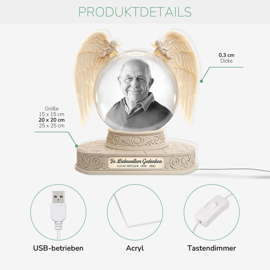 8719LGE2 3d druck effekt mama papa engelsflugel personalisierte lightbox zur erinnerung 8719laqla