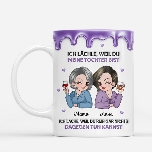 8752MGE2 3d druck effekt ich lachele weil du meine tochter bist personalisiertes geschenk tochter oma mama tasse 8752m6hwa