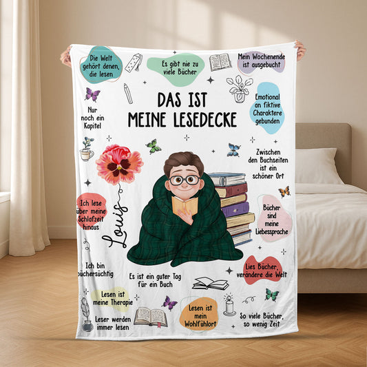 8771BGE2 lustige spruche bucherwurm personalisiert_e geschenke fur leseratten frauen kuscheldecke 8771bcfsa