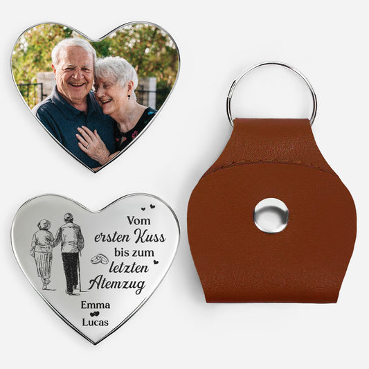 8802AGE1 vom ersten kuss bis zum letzten atemzug personalisierte geschenke paar herz pocket hug schlusselanhanger foto 8802ajnqag