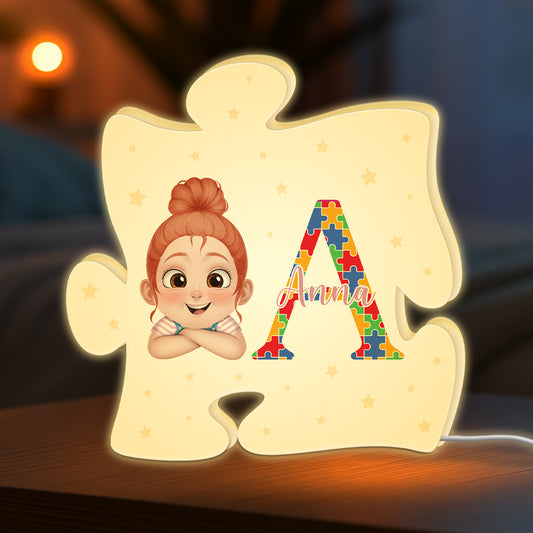 8848LGE1 3d druck effekt anfangsbuchstabe personalisiertes geschenk lightbox tochter sohn autismus puzzleteil 8848lndck