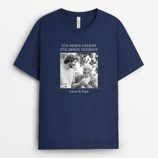 8862AGE2 fur immer in meinem herzen personalisierte trauergeschenke t shirt mit bild_ 8862a6dag