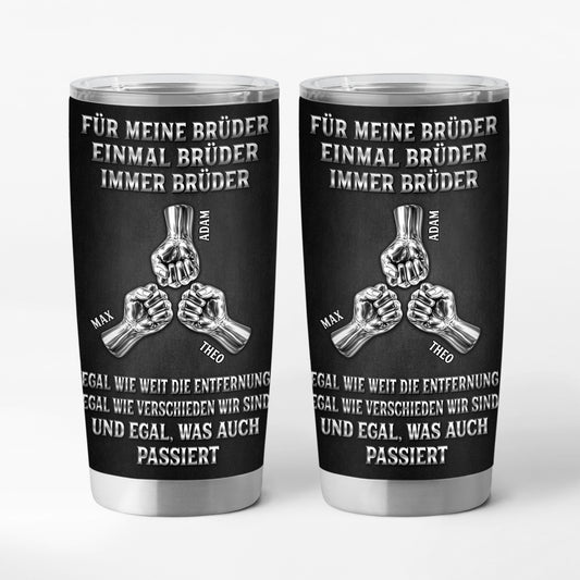 8886TGE1 einmal bruder immer bruder personalisiertes geschenk thermobecher 590 ml 8886tspmb