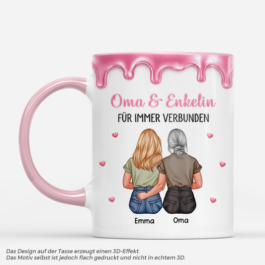 8916MGE1 3d druck effekt eine unzertrennliche verbindun personalisiertes geschenk tochter mama tasse 8916msh5a