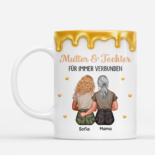 8916MGE2 3d druck effekt eine unzertrennliche verbindun personalisiertes geschenk tochter mama tasse 8916msh5a