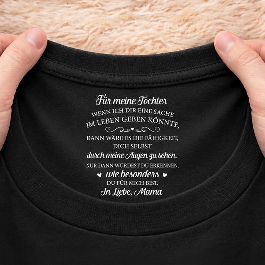 8961AGE2 wenn ich dir eine sache im leben geben konnte personalisiertes geschenk schwarzes t shirt nackenlabel drucken sohn tochter manner frauen 8961aatcsa