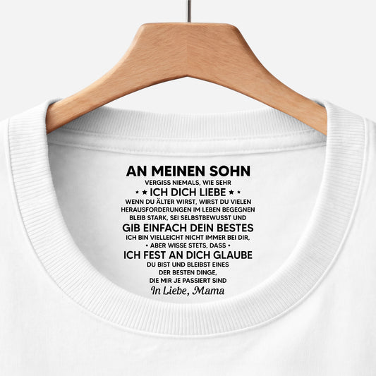 8975AGE1 du bist und bleibst eines der besten dinge die mir je passiert sind personalisiertes geschenk weisses t shirt nackenlabel drucken sohn tochter manner frauen 8975aacdzb