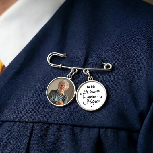 9006AGE2 ich gehe heute und jeden tag an deiner seite personalisierte geschenke abschluss anstecknadel charms mit foto 9006ajapas