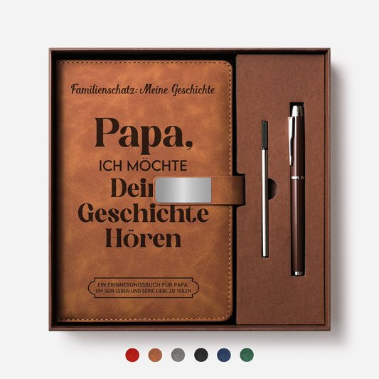 9057MGE1 ich mochte deine geschichte horen personalisiertes geschenk notizbuch mit stift papa mama oma opa 9057mo6dmb