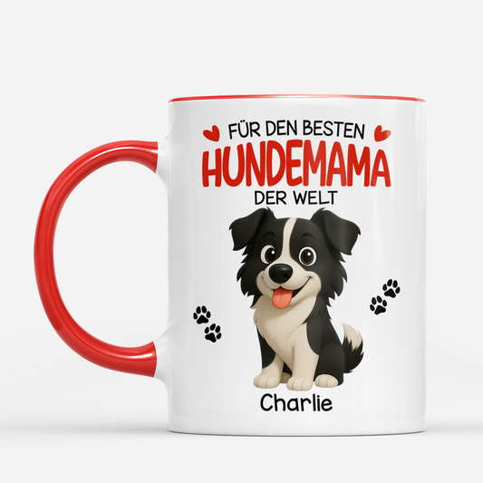 9109MGE2 fur die beste hundemama der welt personalisiertes hunde geschenk tasse 9109mac1c