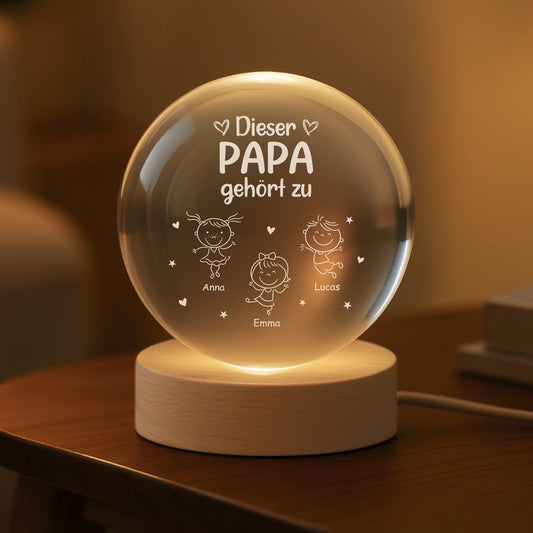 9128LGE2 diese mama gehort zu personalisiertes geschenk kristallkugel mama oma stickmen 9128lnq5b