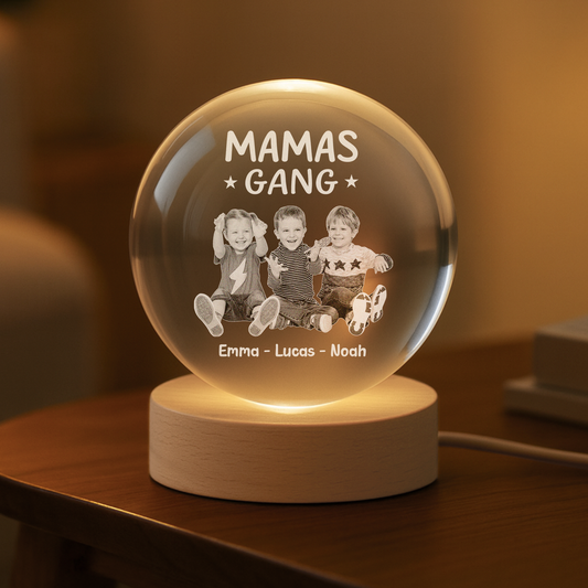9134LGE2 omas gang personalisierte geschenke kinder kristallkugel foto 9134lnf5a