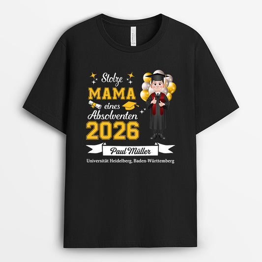 9144AGE1 stolze mama eines absolventen personalisierte geschenke abschluss t shirts damen_ manner schwarz 9144asplb_e999fe28 5d55 4505 a765 3c9a3b0c83f4