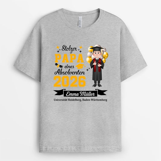 9144AGE2 stolze mama eines absolventen personalisierte geschenke abschluss t shirts damen_ manner weiss 9144aspla