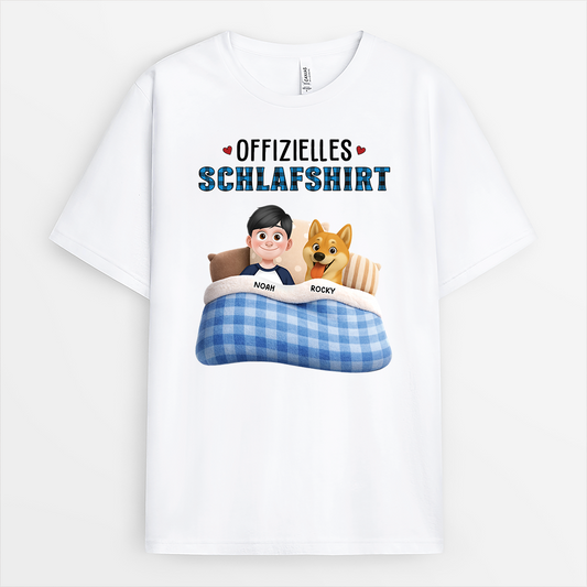 9171AGE1 3d druck effekt offizielles schlafshirt hund personalisiertes hunde geschenk t shirt 9171a8h5c