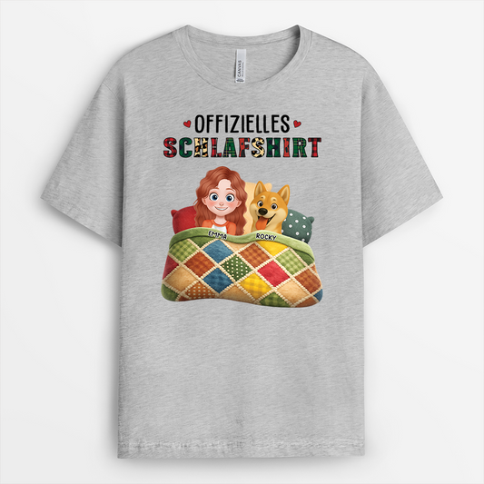 9171AGE2 3d druck effekt offizielles schlafshirt hund personalisiertes hunde geschenk t shirt 9171a8h5c