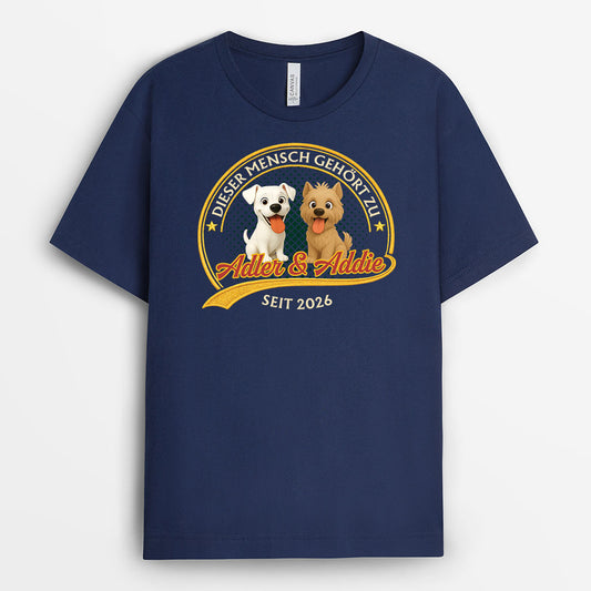 9203AGE2 dieser mensch gehort zu personalisiertes hunde geschenk t shirt vintage 9203aaysc