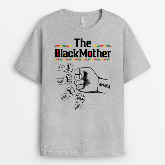 9219AGE2 the blackfather the blackmother personalisiertes geschenk mama papa shirt weiss 9219atfzb