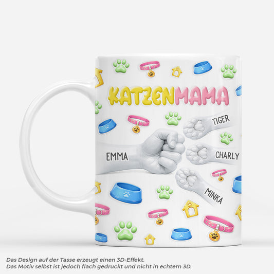 9226MGE1 3d optik faustgruss haustierzubehor personalisiertes geschenk hunde katzen tasse 9226mnqnc