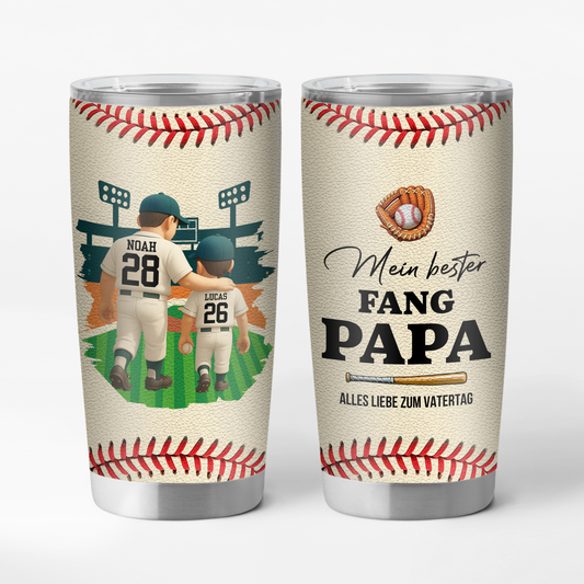 9230TGE1 3d druck effekt mein bester fang papa vatertag personalisiertes geschenk thermobecher 590 ml papa opa baseball 9230tndbb