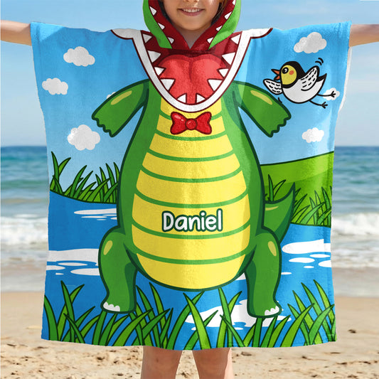 9269AGE1 dinosaurier personalisierte geschenke kinder strandponcho 9269absdak